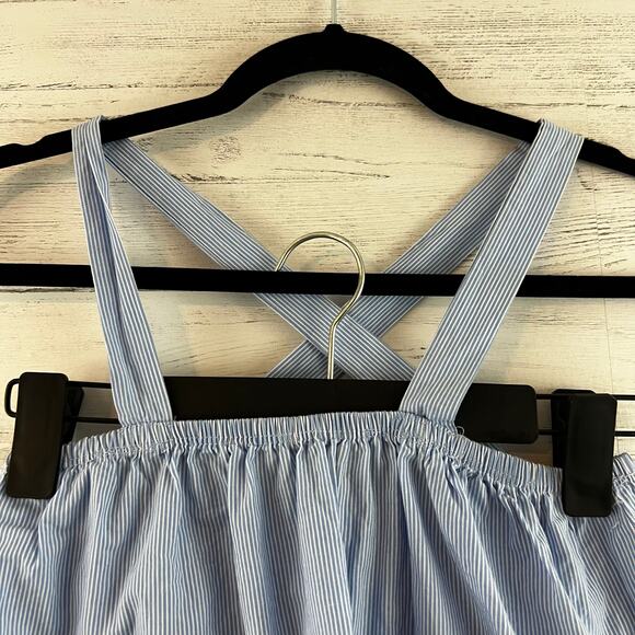 Better Be Blue Stripe Nautical Cropped Tank Top Size S - Picture 4 of 6